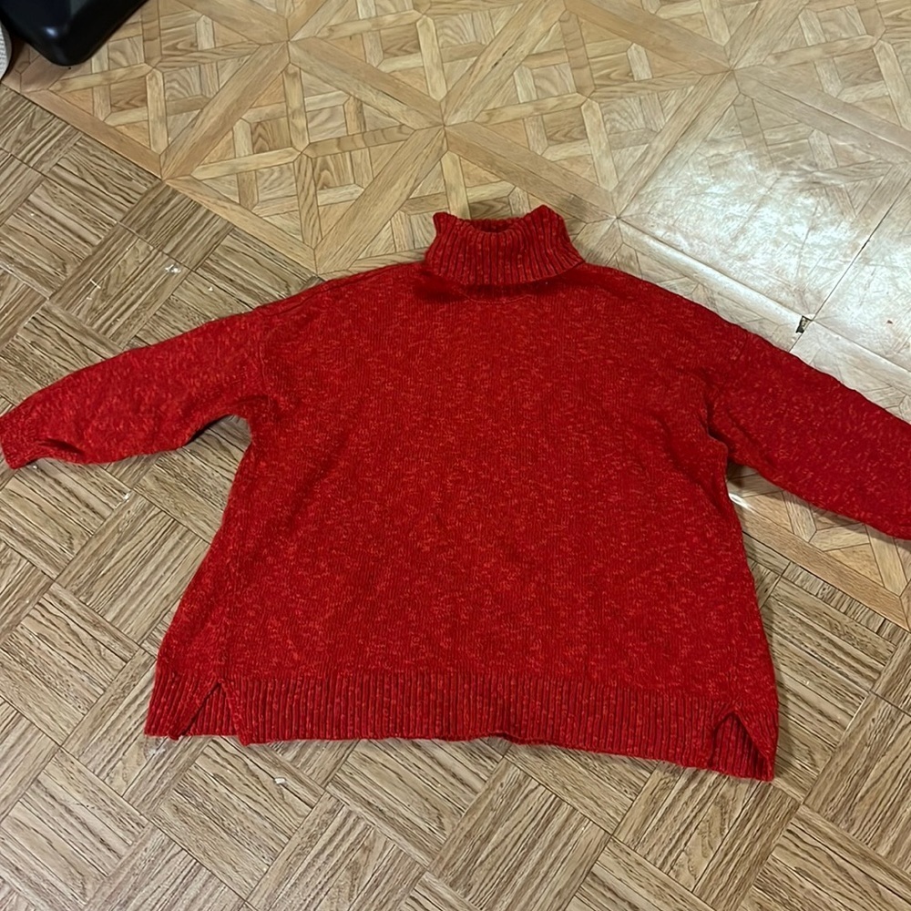 J. Jill knit red turtleneck sweater XL
